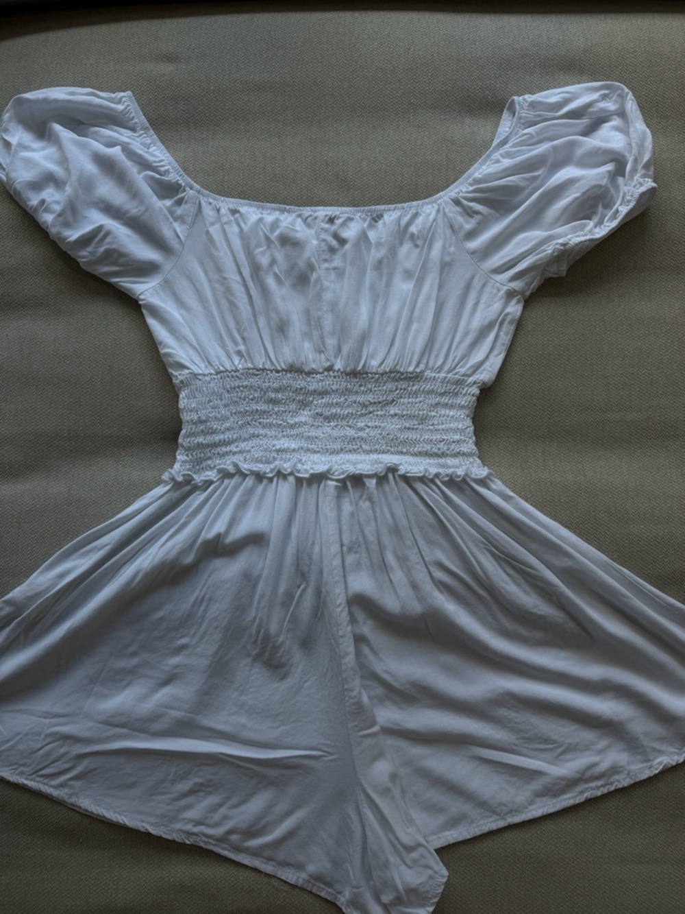 Alter'd State White Ruched Romper - Picture 2 of 3